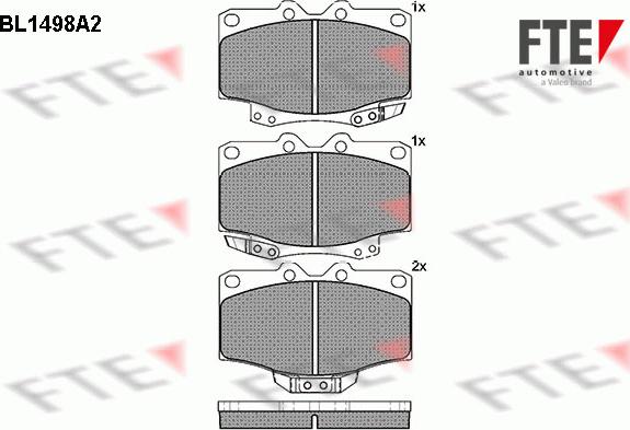 FTE BL1498A2 - Тормозные колодки, дисковые, комплект autospares.lv