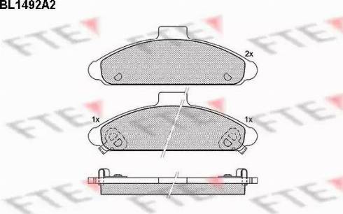 FTE BL1492A2 - Тормозные колодки, дисковые, комплект autospares.lv