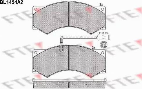 FTE BL1454A2 - Тормозные колодки, дисковые, комплект autospares.lv