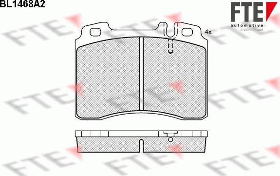 FTE BL1468A2 - Тормозные колодки, дисковые, комплект autospares.lv