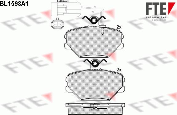 FTE BL1598A1 - Тормозные колодки, дисковые, комплект autospares.lv