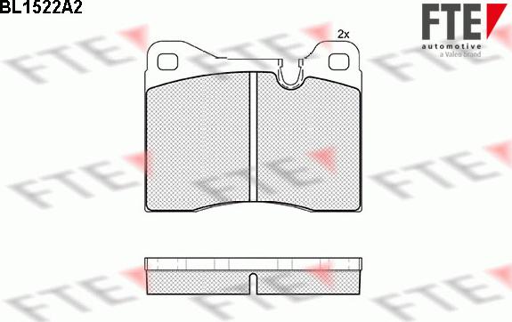 FTE BL1522A2 - Тормозные колодки, дисковые, комплект autospares.lv