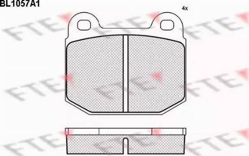 FTE BL1057A1 - Тормозные колодки, дисковые, комплект autospares.lv