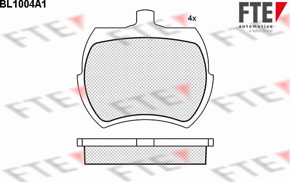 FTE BL1004A1 - Тормозные колодки, дисковые, комплект autospares.lv