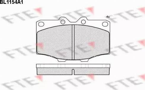 FTE BL1154A1 - Тормозные колодки, дисковые, комплект autospares.lv