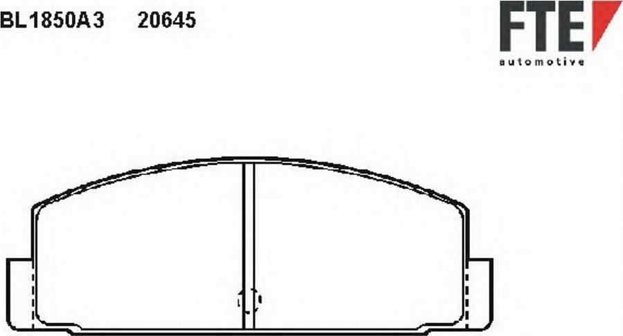 FTE BL1850A3 - Тормозные колодки, дисковые, комплект autospares.lv