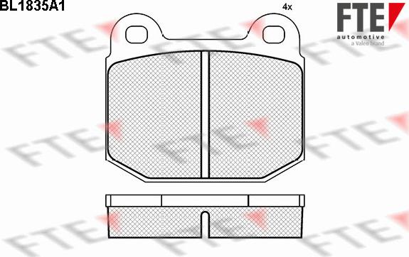 FTE BL1835A1 - Тормозные колодки, дисковые, комплект autospares.lv