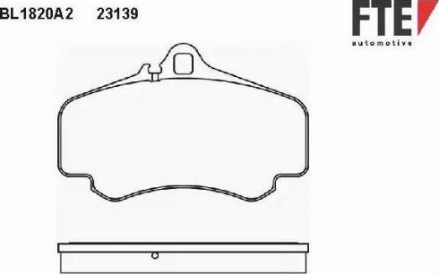 FTE BL1820A2 - Тормозные колодки, дисковые, комплект autospares.lv