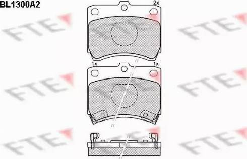 FTE BL1300A2 - Тормозные колодки, дисковые, комплект autospares.lv