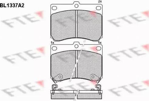 FTE BL1337A2 - Тормозные колодки, дисковые, комплект autospares.lv