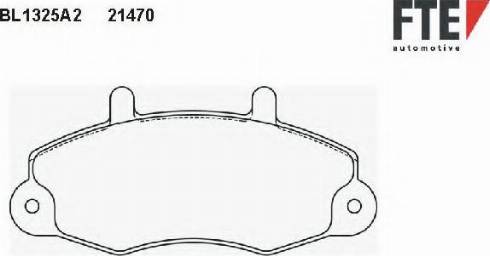 FTE BL1325A2 - Тормозные колодки, дисковые, комплект autospares.lv