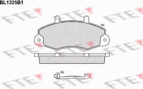 FTE BL1325B1 - Тормозные колодки, дисковые, комплект autospares.lv