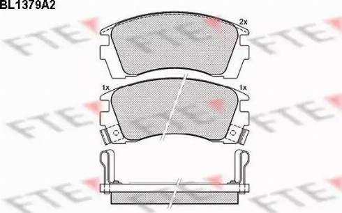 FTE BL1379A2 - Тормозные колодки, дисковые, комплект autospares.lv