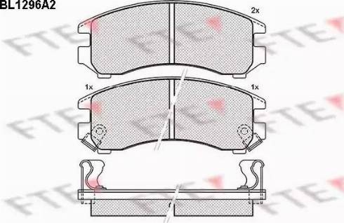 FTE BL1296A2 - Тормозные колодки, дисковые, комплект autospares.lv