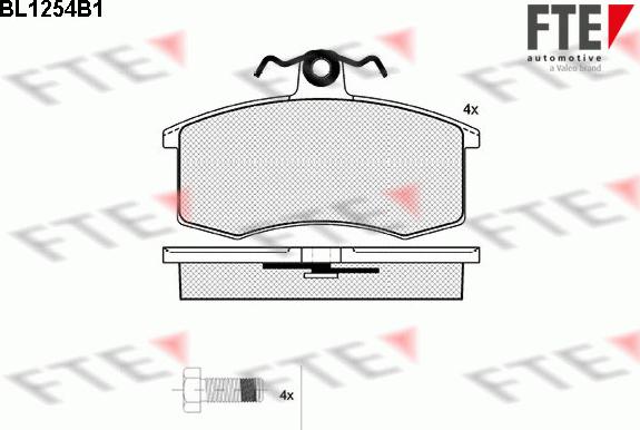 FTE BL1254B1 - Тормозные колодки, дисковые, комплект autospares.lv