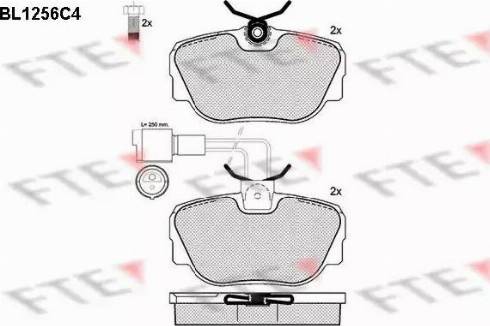 FTE BL1256C4 - Тормозные колодки, дисковые, комплект autospares.lv