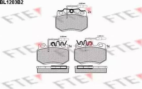 FTE BL1203B2 - Тормозные колодки, дисковые, комплект autospares.lv