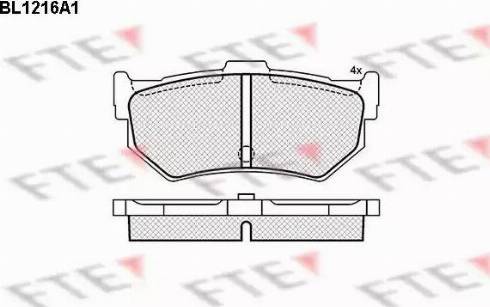 FTE BL1216A1 - Тормозные колодки, дисковые, комплект autospares.lv