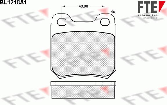 FTE BL1218A1 - Тормозные колодки, дисковые, комплект autospares.lv