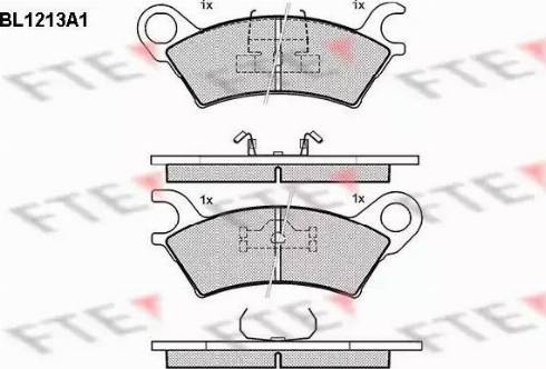 FTE BL1213A1 - Тормозные колодки, дисковые, комплект autospares.lv