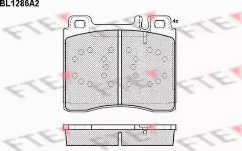 FTE BL1286A2 - Тормозные колодки, дисковые, комплект autospares.lv