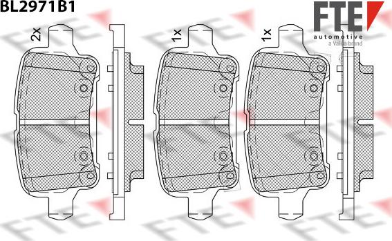 FTE BL2971B1 - Тормозные колодки, дисковые, комплект autospares.lv