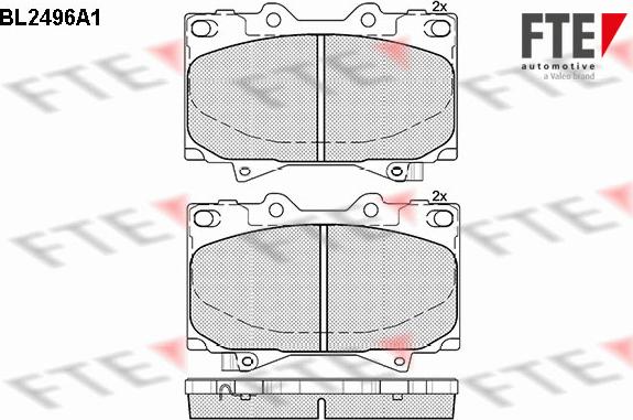 FTE BL2496A1 - Тормозные колодки, дисковые, комплект autospares.lv