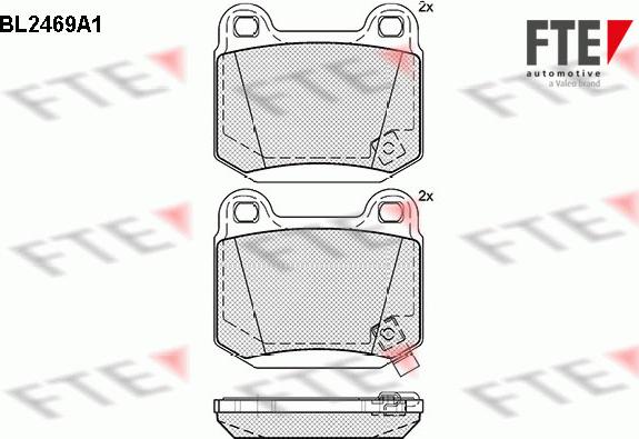 FTE BL2469A1 - Тормозные колодки, дисковые, комплект autospares.lv