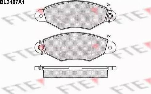 FTE BL2407A1 - Тормозные колодки, дисковые, комплект autospares.lv