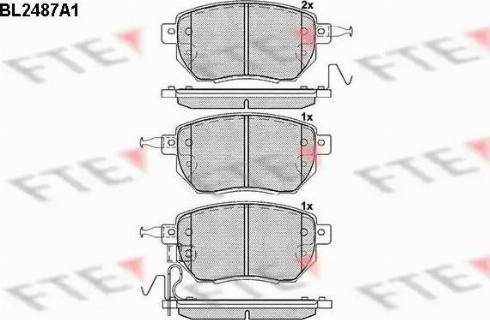 FTE BL2487A1 - Тормозные колодки, дисковые, комплект autospares.lv