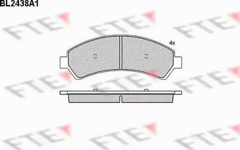 FTE BL2438A1 - Тормозные колодки, дисковые, комплект autospares.lv