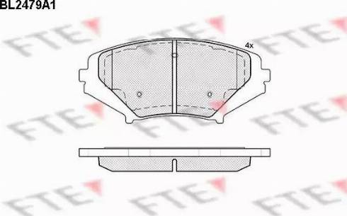 FTE BL2479A1 - Тормозные колодки, дисковые, комплект autospares.lv