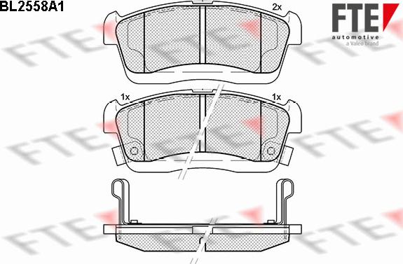 FTE BL2558A1 - Тормозные колодки, дисковые, комплект autospares.lv