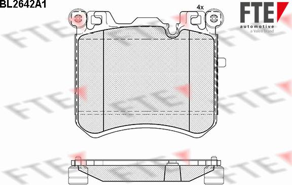 FTE BL2642A1 - Тормозные колодки, дисковые, комплект autospares.lv