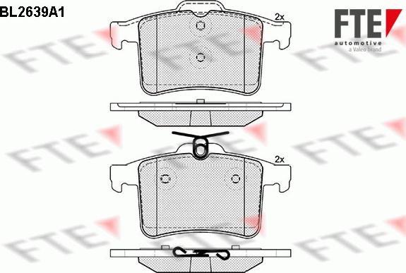 FTE BL2639A1 - Тормозные колодки, дисковые, комплект autospares.lv