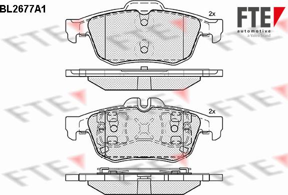 FTE BL2677A1 - Тормозные колодки, дисковые, комплект autospares.lv