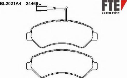 FTE BL2021A4 - Тормозные колодки, дисковые, комплект autospares.lv