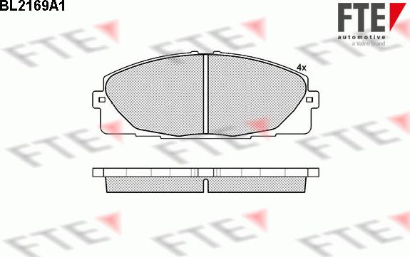 FTE BL2169A1 - Тормозные колодки, дисковые, комплект autospares.lv