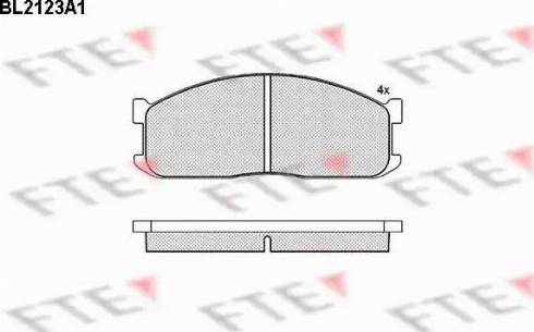 FTE BL2123A1 - Тормозные колодки, дисковые, комплект autospares.lv