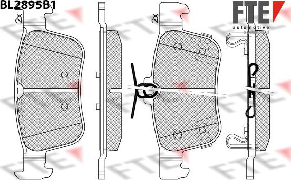 FTE BL2895B1 - Тормозные колодки, дисковые, комплект autospares.lv