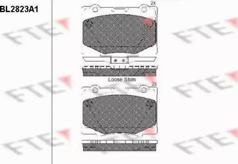 FTE BL2823A1 - Тормозные колодки, дисковые, комплект autospares.lv