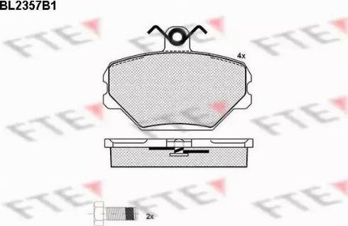 FTE BL2357B1 - Тормозные колодки, дисковые, комплект autospares.lv