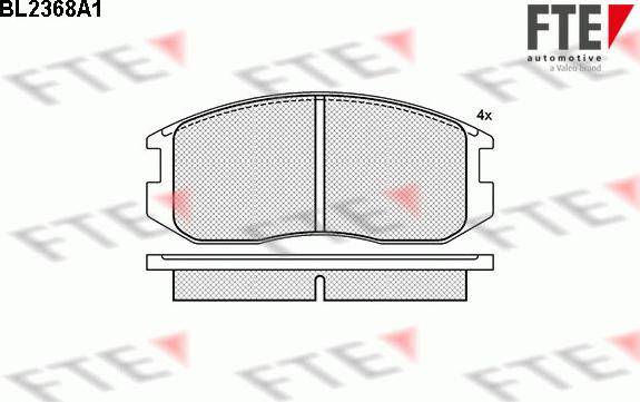 FTE BL2368A1 - Тормозные колодки, дисковые, комплект autospares.lv