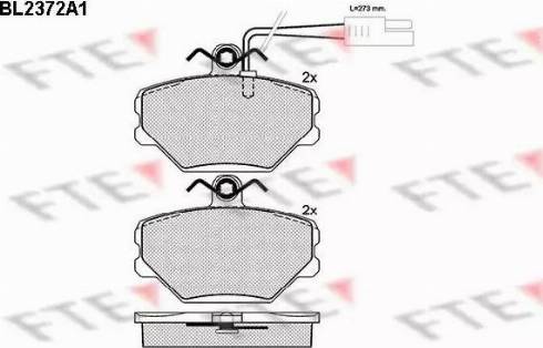 FTE BL2372A1 - Тормозные колодки, дисковые, комплект autospares.lv