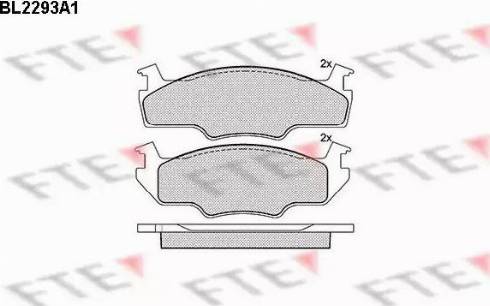 FTE BL2293A1 - Тормозные колодки, дисковые, комплект autospares.lv