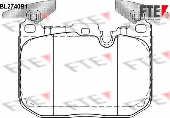 FTE BL2740B1 - Тормозные колодки, дисковые, комплект autospares.lv