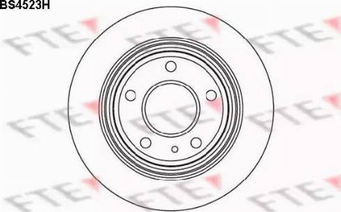FTE BS4523H - Тормозной диск autospares.lv