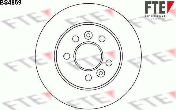 FTE BS4869 - Тормозной диск autospares.lv