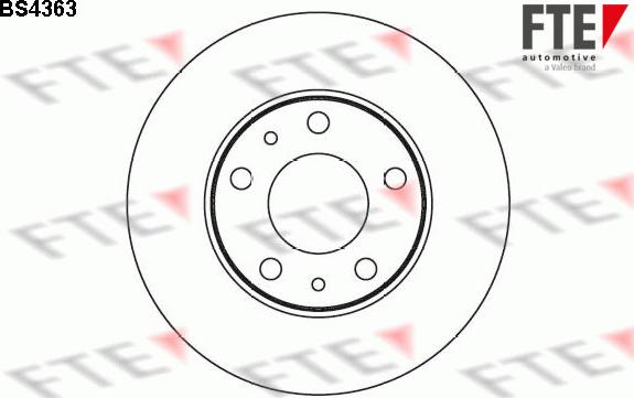 FTE BS4363 - Тормозной диск autospares.lv