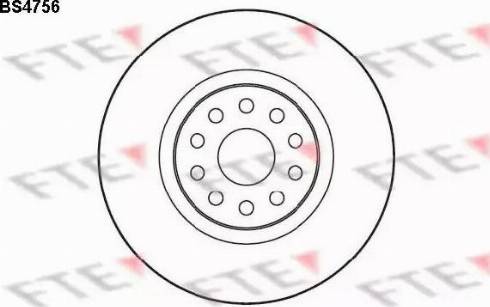 FTE BS4756 - Тормозной диск autospares.lv